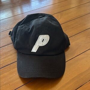 PALACE Black Cap with White Script Logo